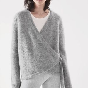 COS Alpaca mix wrap cardigan